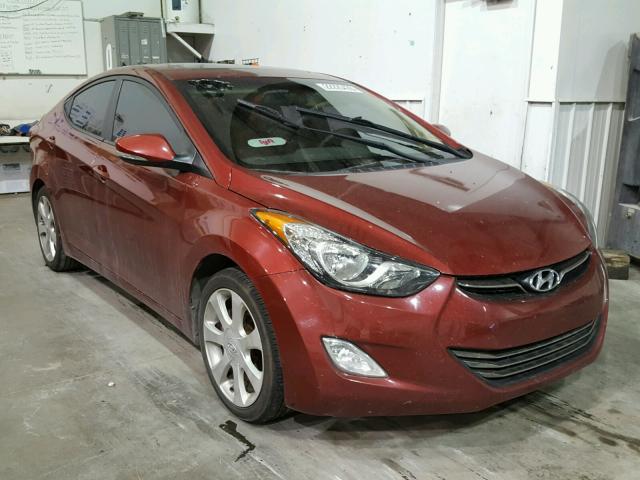 KMHDH4AE0BU169969 - 2011 HYUNDAI ELANTRA GL RED photo 1