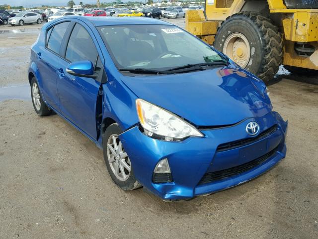 JTDKDTB33C1013524 - 2012 TOYOTA PRIUS C BLUE photo 1