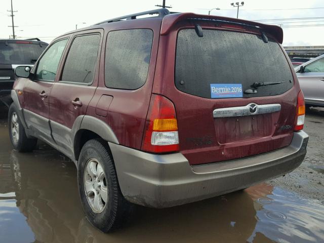 4F2CZ06143KM11476 - 2003 MAZDA TRIBUTE ES BURGUNDY photo 3