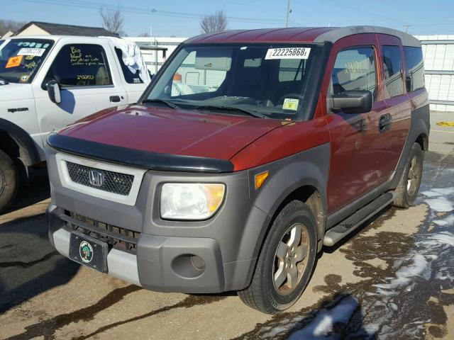 5J6YH27614L003568 - 2004 HONDA ELEMENT EX ORANGE photo 2