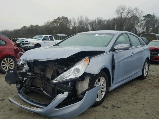 5NPEB4AC6EH847664 - 2014 HYUNDAI SONATA GLS BLUE photo 2