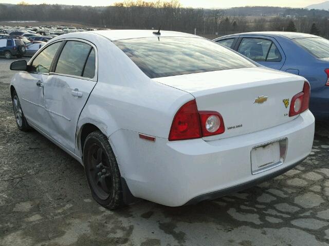 1G1ZG57B694184740 - 2009 CHEVROLET MALIBU LS WHITE photo 3