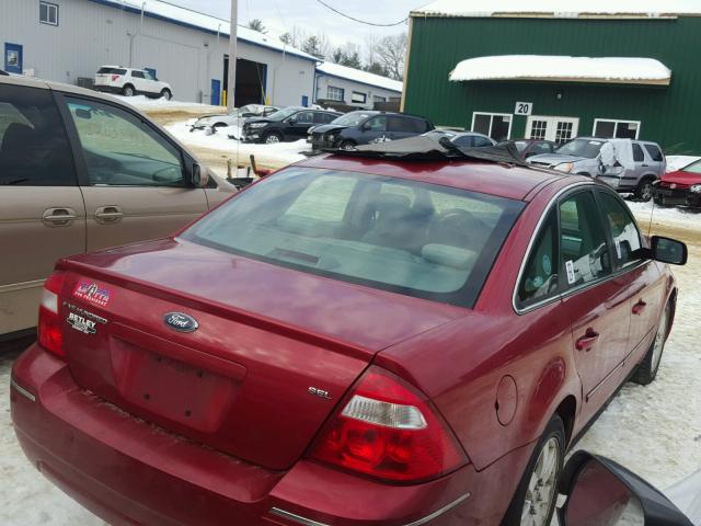 1FAFP24125G121654 - 2005 FORD FIVE HUNDR RED photo 4