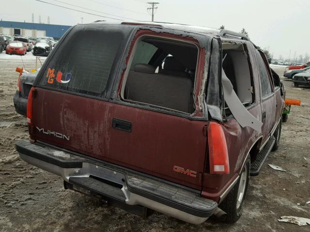 1GKEK13R4XJ762241 - 1999 GMC DENALI MAROON photo 4