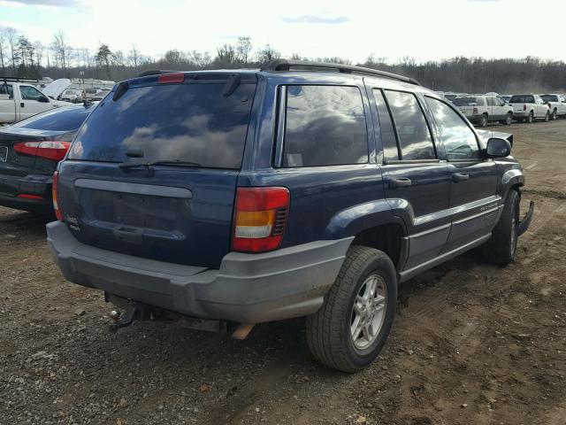 1J4GW48S62C221396 - 2002 JEEP GRAND CHER BLUE photo 4