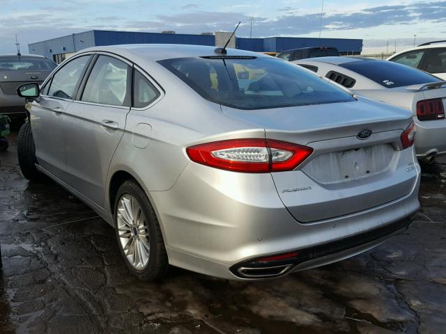 3FA6P0T94GR403849 - 2016 FORD FUSION SE SILVER photo 3