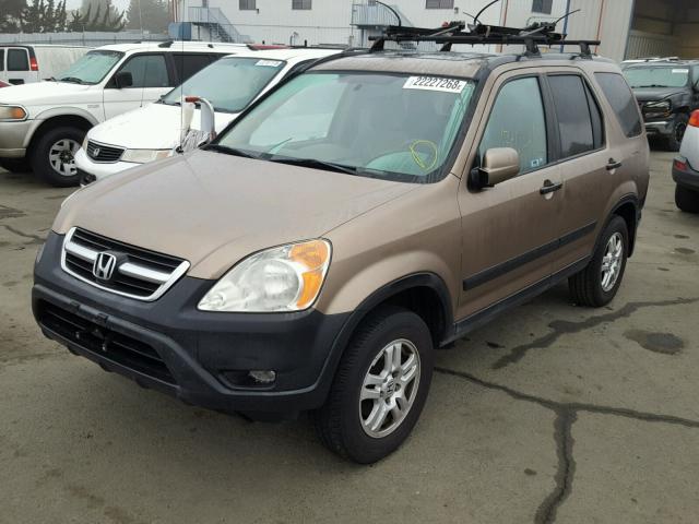 JHLRD78894C004974 - 2004 HONDA CR-V EX BROWN photo 2