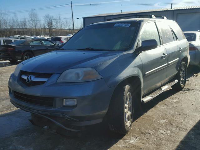 2HNYD18735H503968 - 2005 ACURA MDX TOURIN BLUE photo 2