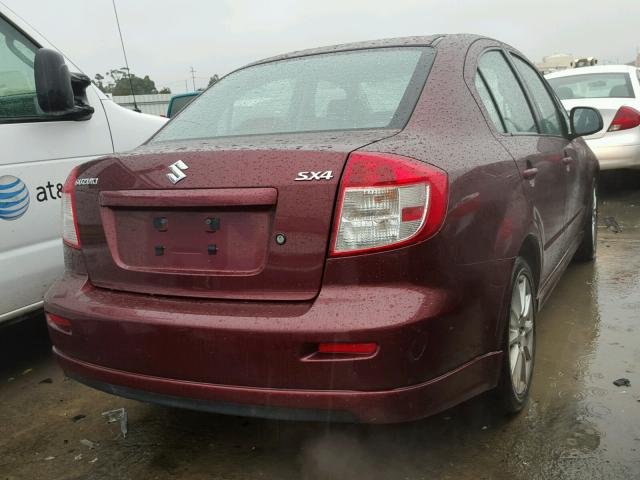 JS2YC415285102741 - 2008 SUZUKI SX4 CONVEN BURGUNDY photo 4