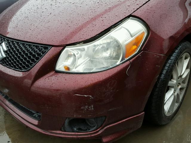 JS2YC415285102741 - 2008 SUZUKI SX4 CONVEN BURGUNDY photo 9