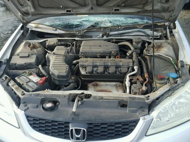 1HGEM22635L019916 - 2005 HONDA CIVIC LX SILVER photo 7