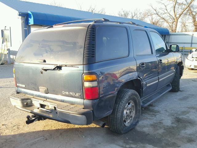 1GNEK13T25J260176 - 2005 CHEVROLET TAHOE K150 BLUE photo 4