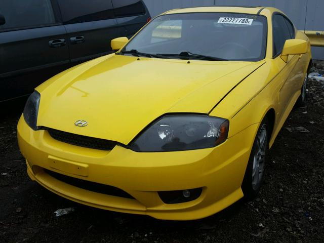 KMHHM65D56U224089 - 2006 HYUNDAI TIBURON GS YELLOW photo 2