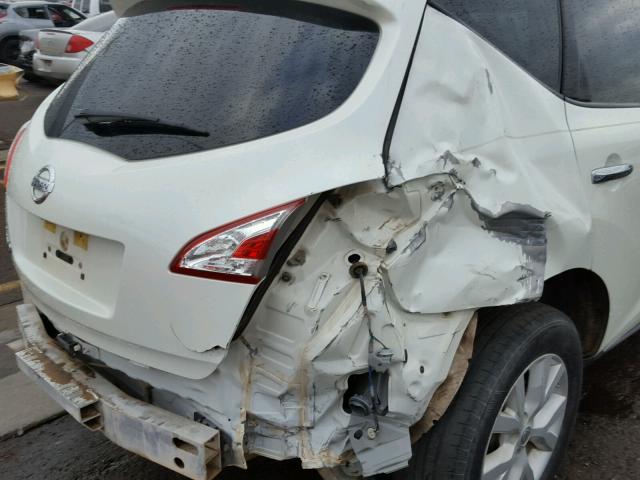 JN8AZ1MU8BW053496 - 2011 NISSAN MURANO S WHITE photo 9