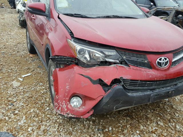 JTMWFREV9DD006489 - 2013 TOYOTA RAV4 XLE RED photo 9