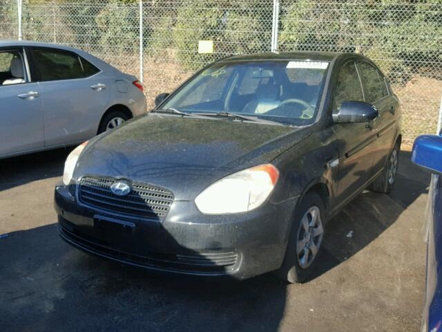 KMHCN46C87U135328 - 2007 HYUNDAI ACCENT GLS BLACK photo 2