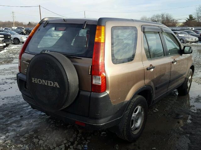 JHLRD78504C012404 - 2004 HONDA CR-V LX GOLD photo 4