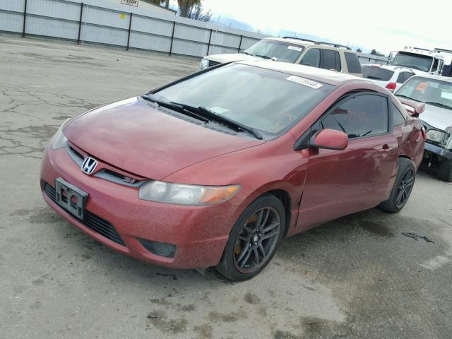 2HGFG21598H706324 - 2008 HONDA CIVIC SI BURGUNDY photo 2