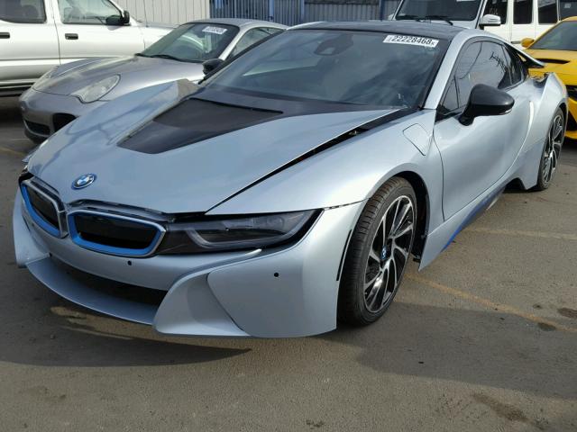 WBY2Z2C5XFV391721 - 2015 BMW I8 SILVER photo 2