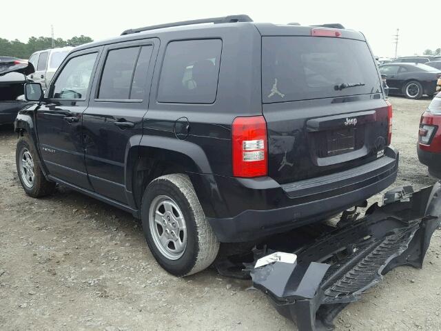 1C4NJPBA1ED692402 - 2014 JEEP PATRIOT SP BLACK photo 3