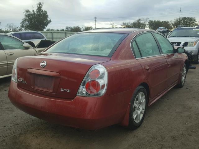 1N4AL11D55C122254 - 2005 NISSAN ALTIMA S RED photo 4