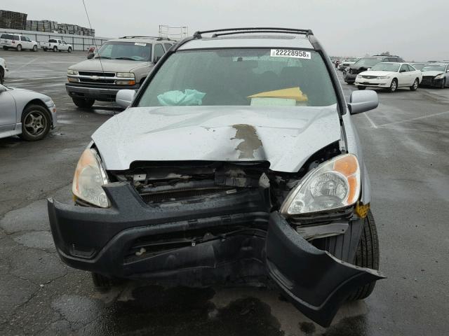 JHLRD78834C037288 - 2004 HONDA CR-V EX SILVER photo 9