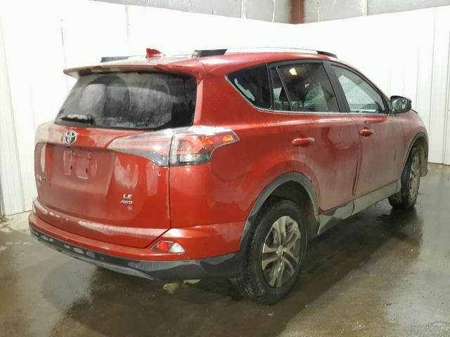 2T3BFREV3GW467547 - 2016 TOYOTA RAV4 LE RED photo 4