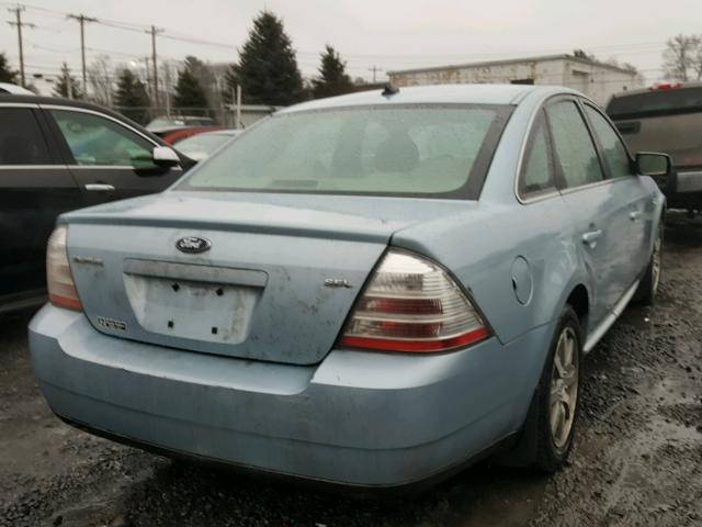 1FAHP24W18G150605 - 2008 FORD TAURUS SEL BLUE photo 4