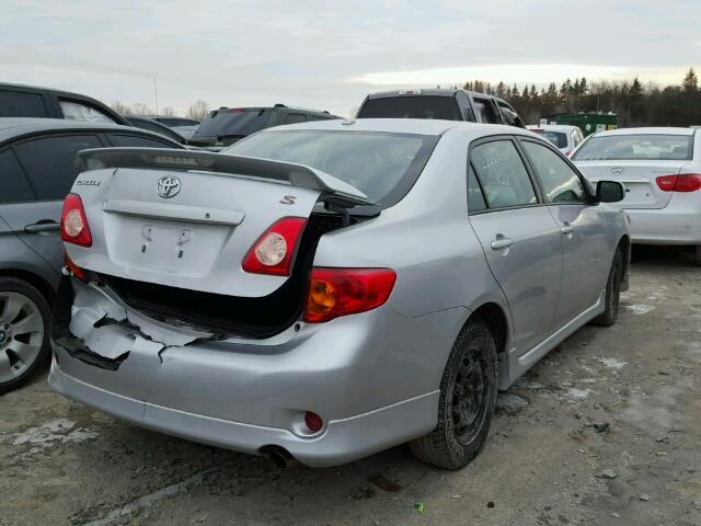 2T1BU4EE3AC291254 - 2010 TOYOTA COROLLA BA SILVER photo 4