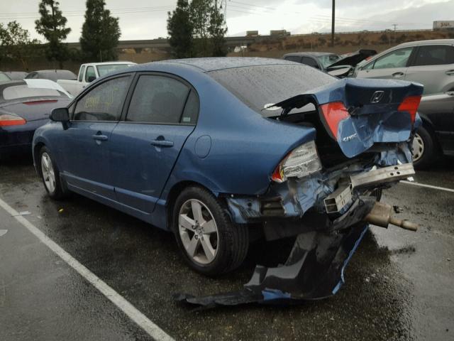 1HGFA16867L085348 - 2007 HONDA CIVIC EX BLUE photo 3