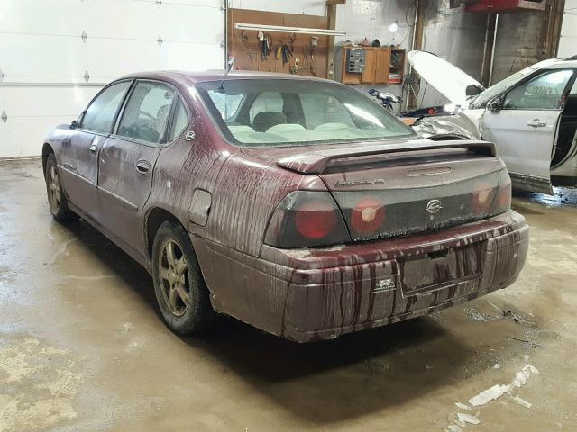 2G1WH52KX49413837 - 2004 CHEVROLET IMPALA LS BURGUNDY photo 3