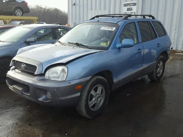 KM8SC13D74U836340 - 2004 HYUNDAI SANTA FE G BLUE photo 2