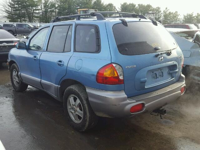 KM8SC13D74U836340 - 2004 HYUNDAI SANTA FE G BLUE photo 3