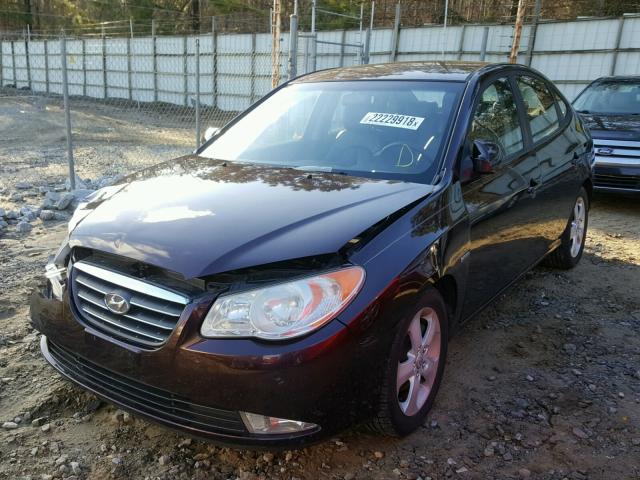 KMHDU46D27U165599 - 2007 HYUNDAI ELANTRA GL BURGUNDY photo 2