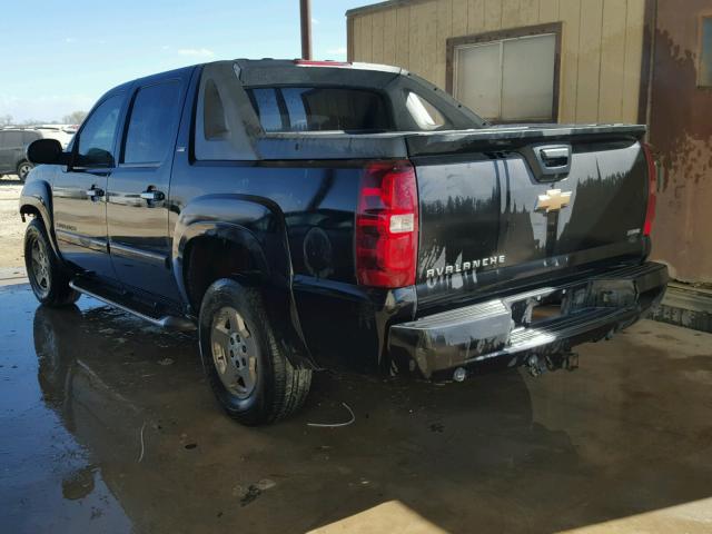 3GNEC12027G318358 - 2007 CHEVROLET AVALANCHE BLACK photo 3