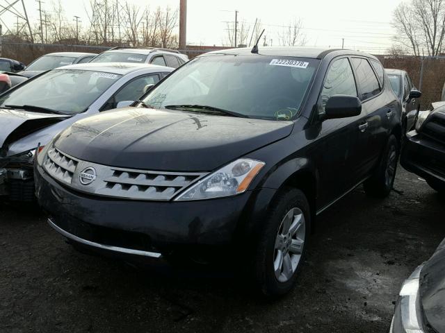 JN8AZ08T86W414145 - 2006 NISSAN MURANO SL BLACK photo 2