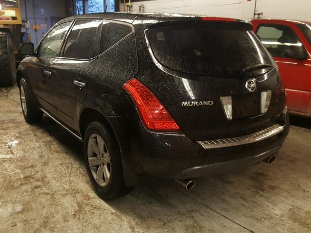 JN8AZ08T86W414145 - 2006 NISSAN MURANO SL BLACK photo 3