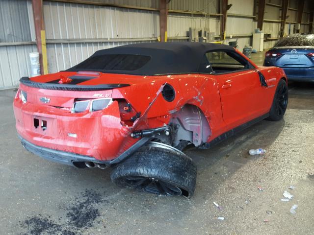 2G1FL3DP1D9800952 - 2013 CHEVROLET CAMARO ZL1 红色 照片 4