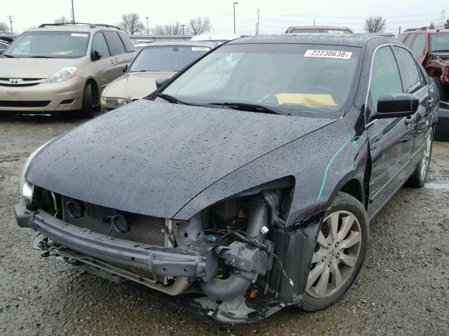 1HGCM66597A040381 - 2007 HONDA ACCORD EX BLACK photo 2