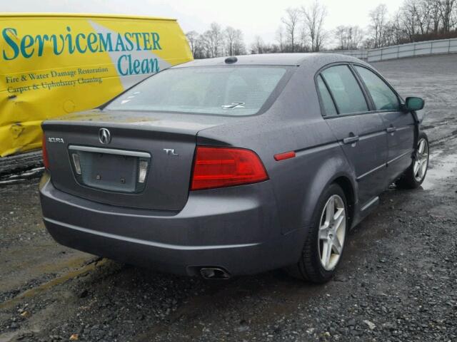 19UUA66224A070949 - 2004 ACURA TL GRAY photo 4