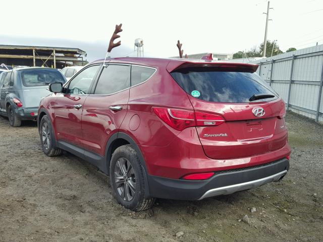 5XYZU3LB3DG025842 - 2013 HYUNDAI SANTA FE S RED photo 3