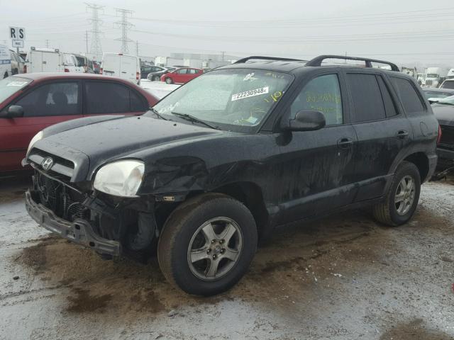 KM8SC73D34U687427 - 2004 HYUNDAI SANTA FE G BLACK photo 2