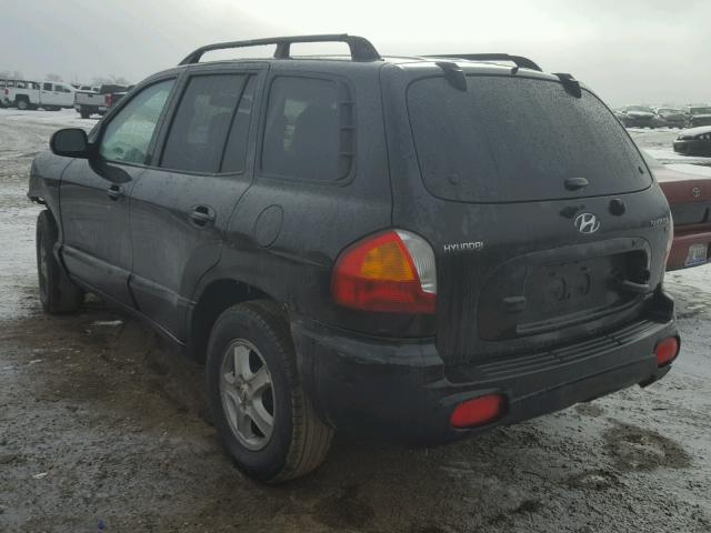 KM8SC73D34U687427 - 2004 HYUNDAI SANTA FE G BLACK photo 3