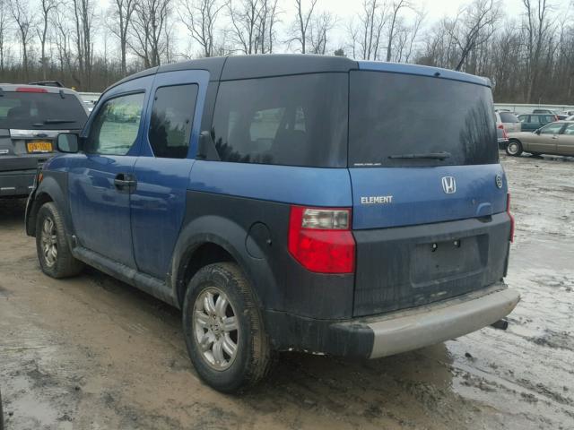 5J6YH28676L028251 - 2006 HONDA ELEMENT EX BLUE photo 3