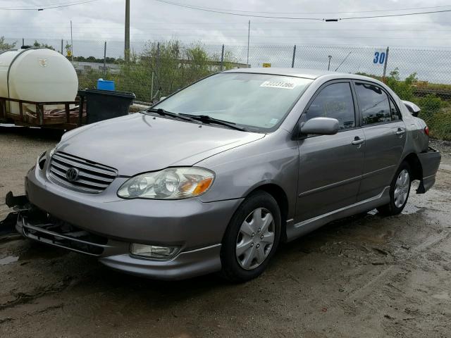 1NXBR32EX4Z263499 - 2004 TOYOTA COROLLA CE GRAY photo 2