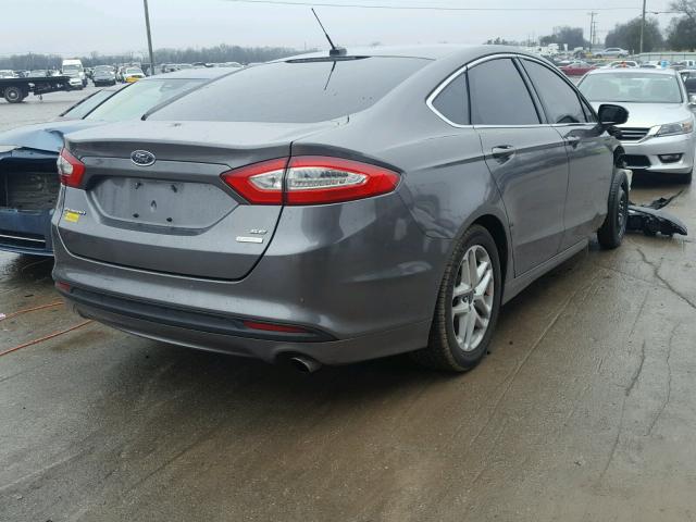 3FA6P0HD7ER224523 - 2014 FORD FUSION SE GRAY photo 4