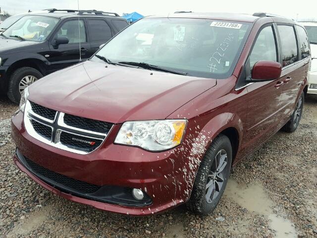 2C4RDGCG8HR546821 - 2017 DODGE GRAND CARA MAROON photo 2