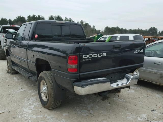 3B7KF23W02M215395 - 2002 DODGE RAM 2500 BLACK photo 3