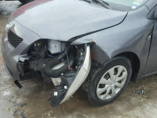 JTDBL40E19J035916 - 2009 TOYOTA COROLLA BA GRAY photo 9