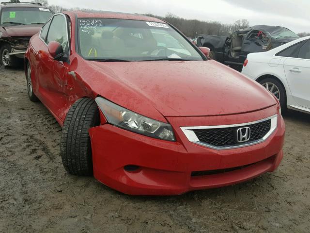 1HGCS12899A007683 - 2009 HONDA ACCORD EXL RED photo 1